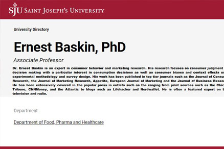 Guest speaker session with Dr. Ernest Baskin, Ph.D. an Associate professor from Saint Joseph's University