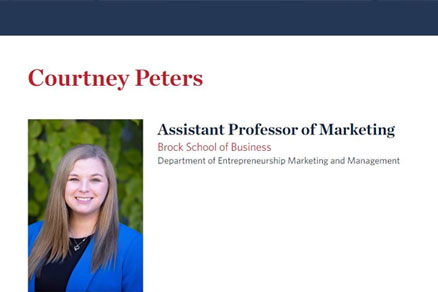 Guest speaker session with Ms. Courtney Peters, Assistant Professor of Marketing from Samford University
